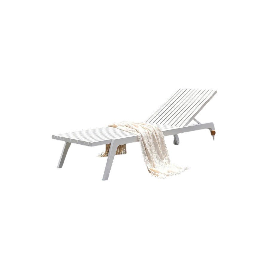 Marlin Sun Lounger Outdoor Daybed, Aluminium Garden Lounger with Mesh Fabric, Modern Patio Sunbed Chair, No Assembly, Poolside Reclining Lounger - Sleek Furniture