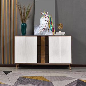 Massa Modern Sideboard Cabinet – MDF & Metal Storage Unit with Multi - Colour Finish (Grey, Blue, White) – Contemporary Storage Cabinet for Living Room, Dining Room & Hallway - Sleek Furniture