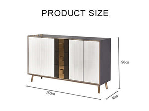 Massa Modern Sideboard Cabinet – MDF & Metal Storage Unit with Multi - Colour Finish (Grey, Blue, White) – Contemporary Storage Cabinet for Living Room, Dining Room & Hallway - Sleek Furniture