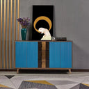 Massa Modern Sideboard Cabinet – MDF & Metal Storage Unit with Multi - Colour Finish (Grey, Blue, White) – Contemporary Storage Cabinet for Living Room, Dining Room & Hallway - Sleek Furniture
