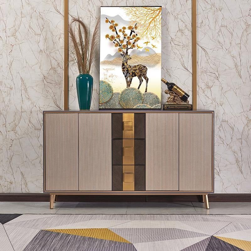 Massa Modern Sideboard Cabinet – MDF & Metal Storage Unit with Multi - Colour Finish (Grey, Blue, White) – Contemporary Storage Cabinet for Living Room, Dining Room & Hallway - Sleek Furniture