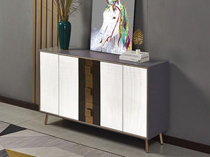 Massa Modern Sideboard Cabinet – MDF & Metal Storage Unit with Multi - Colour Finish (Grey, Blue, White) – Contemporary Storage Cabinet for Living Room, Dining Room & Hallway - Sleek Furniture