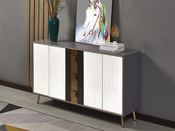 Massa Modern Sideboard Cabinet – MDF & Metal Storage Unit with Multi - Colour Finish (Grey, Blue, White) – Contemporary Storage Cabinet for Living Room, Dining Room & Hallway - Sleek Furniture
