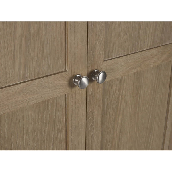 Memphis Limed Oak 2 Door 1 Drawer Wooden Wardrobe with Hanging Rail & Storage Drawer - Sleek Furniture