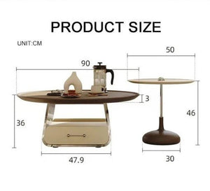 Meral Modern Stainless Steel Coffee Table Set | Contemporary Stylish Center Tables for Living Room Décor - Sleek Furniture