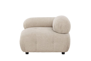 Mika 4-Module Corner Sofa in Beige | Spacious Modular Sofa with Black Legs