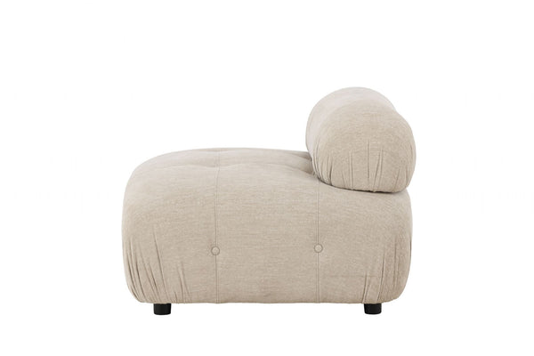 Mika 4-Module Corner Sofa in Beige | Spacious Modular Sofa with Black Legs