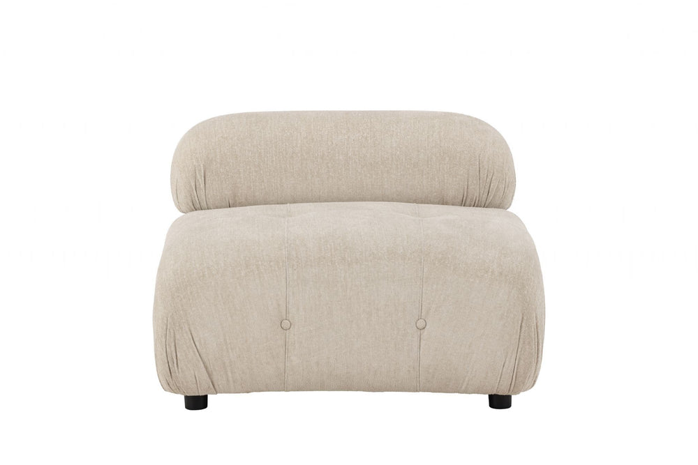 Mika 4-Module Corner Sofa in Beige | Spacious Modular Sofa with Black Legs