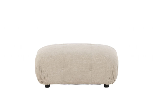 Mika 4-Module Corner Sofa in Beige | Spacious Modular Sofa with Black Legs