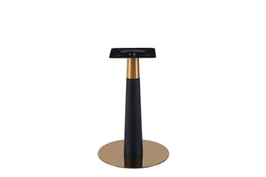 Mmilo Luxury Round Dining Table | White Marble Top with Gold & Black Base, 100cm