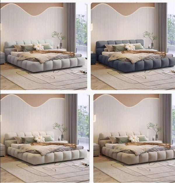 Modern Mamie Velvet Ottoman Storage Bed Frame with Gaslift Lift - Up Storage, Upholstered King Size Bed, Available in Multiple Sizes & Colours - Sleek Furniture