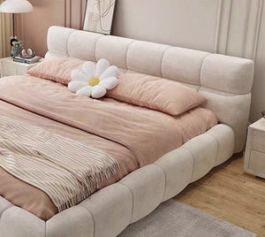 Modern Mamie Velvet Ottoman Storage Bed Frame with Gaslift Lift - Up Storage, Upholstered King Size Bed, Available in Multiple Sizes & Colours - Sleek Furniture
