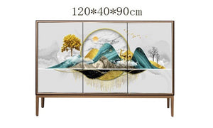Modern White Sideboard Cabinet with Metal Frame – Contemporary Storage Unit with Wooden Shelves for Living Room, Dining Room & Hallway - Sleek Furniture