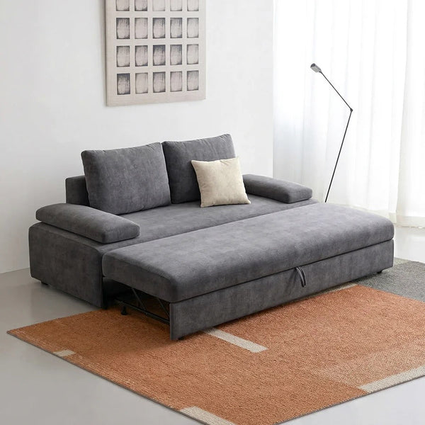 Molly 3-Seater Sofa Bed – Velvet Folding Sofa Bed with High-Density Sponge Filling | Multi-Size Pull Out Sofa Bed UK Style | Space-Saving Convertible Bed for Living Room & Guest Room - Sleek Furniture
