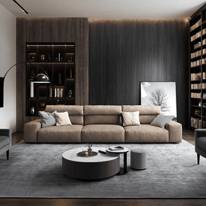Montgomery 3 Seater Sofa | Modern Leathaire Upholstered Comfortable Living Room Couch | Contemporary 3-Seater Sofa for Home & Lounge - Sleek Furniture