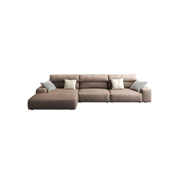 Montgomery Leathaire Corner Sofa 285cm – Contemporary 3 Seater / 4 Seater L-Shaped Sofa with Modern Design and Comfortable Seating - Sleek Furniture