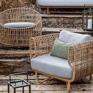 Morpheus Outdoor Rattan Corner Sofa Set with Glass Coffee Table & Steel Side Table – Modern Garden Lounge Furniture, Waterproof Cushions, Oak Finish - Sleek Furniture