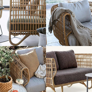 Morpheus Outdoor Rattan Corner Sofa Set with Glass Coffee Table & Steel Side Table – Modern Garden Lounge Furniture, Waterproof Cushions, Oak Finish - Sleek Furniture
