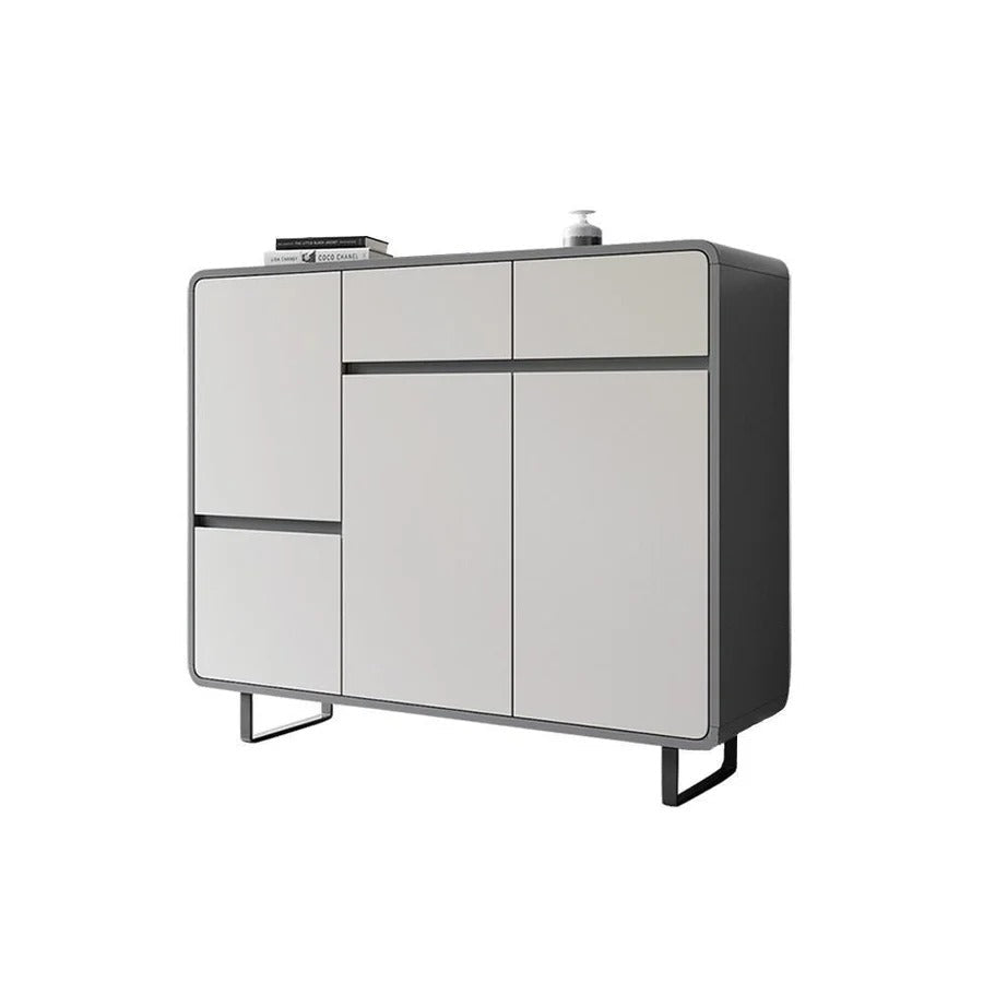Naveda Shoe Storage Cabinet Metal & MDF Modern Hallway Shoe Organizer Unit