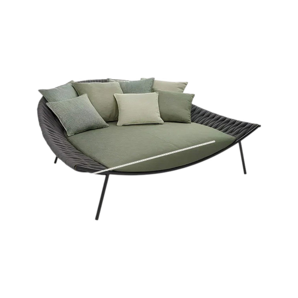 Neptune Outdoor Garden Sofa with Textilene Rope Weaving, Modern Aluminium Patio Couch with Cushioned Seating for Garden, Terrace & Outdoor Lounge - Sleek Furniture