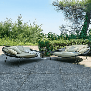 Neptune Outdoor Garden Sofa with Textilene Rope Weaving, Modern Aluminium Patio Couch with Cushioned Seating for Garden, Terrace & Outdoor Lounge - Sleek Furniture