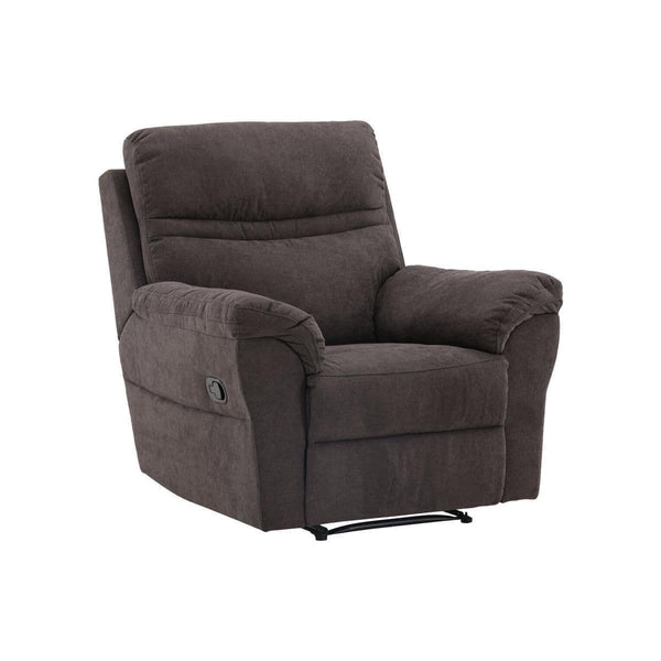 Taranto Brown Armchair | Foldable Recliner with Footrest & Soft Polyester Upholstery