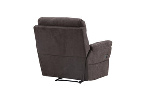 Taranto Brown Armchair | Foldable Recliner with Footrest & Soft Polyester Upholstery