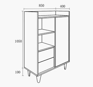 Noric Extendable TV Stand Media Unit with Coffee Table & Side Cabinet, Modern MDF Storage Entertainment Center, Tan Finish - Sleek Furniture