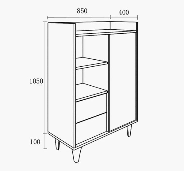 Noric Extendable TV Stand Media Unit with Coffee Table & Side Cabinet, Modern MDF Storage Entertainment Center, Tan Finish - Sleek Furniture