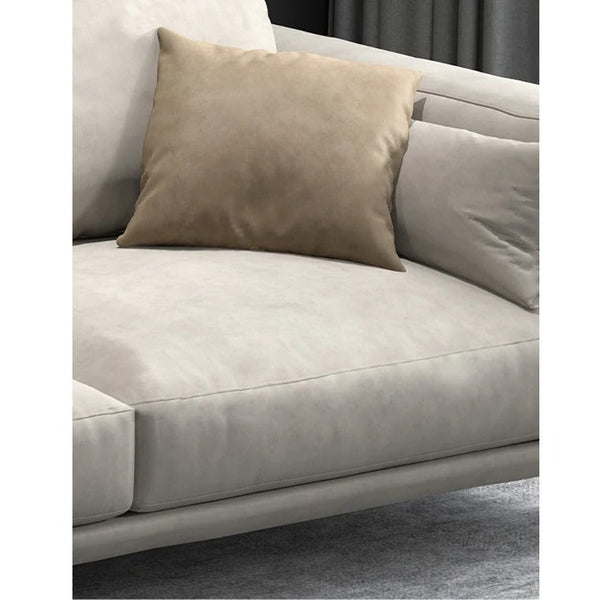 NR23 Four Seater Corner Sofa – Contemporary Leathaire L-Shape Sectional Sofa for Living Room | Modern Comfort Couch with Sturdy Legs | Optional Colours - Sleek Furniture