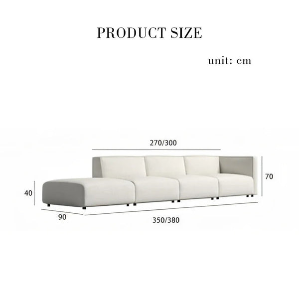 Oakland Modular Four Seater Corner Sofa – Modern Linen Upholstered Sectional Couch with High-Density Foam Cushions, Contemporary Living Room Seating - Sleek Furniture
