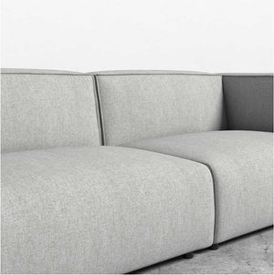 Oakland Modular Four Seater Corner Sofa – Modern Linen Upholstered Sectional Couch with High-Density Foam Cushions, Contemporary Living Room Seating - Sleek Furniture