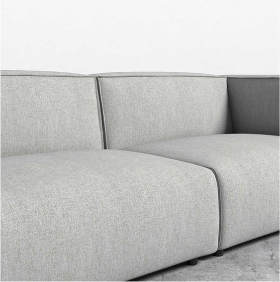 Oakland Modular Four Seater Corner Sofa – Modern Linen Upholstered Sectional Couch with High-Density Foam Cushions, Contemporary Living Room Seating - Sleek Furniture