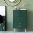 Odie Chest of Drawers with Metal Legs – Modern MDF Storage Cabinet for Bedroom & Living Room, Contemporary Tallboy Unit - Sleek Furniture