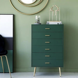 Odie Chest of Drawers with Metal Legs – Modern MDF Storage Cabinet for Bedroom & Living Room, Contemporary Tallboy Unit - Sleek Furniture