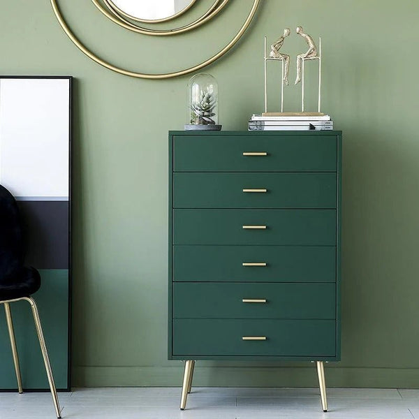 Odie Chest of Drawers with Metal Legs – Modern MDF Storage Cabinet for Bedroom & Living Room, Contemporary Tallboy Unit - Sleek Furniture