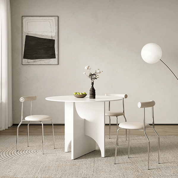 Oighrig Terrazzo Round Dining Table, Modern Small Round Dining Table, 4 Seater Terrazzo Dining Table for Contemporary Homes - Sleek Furniture