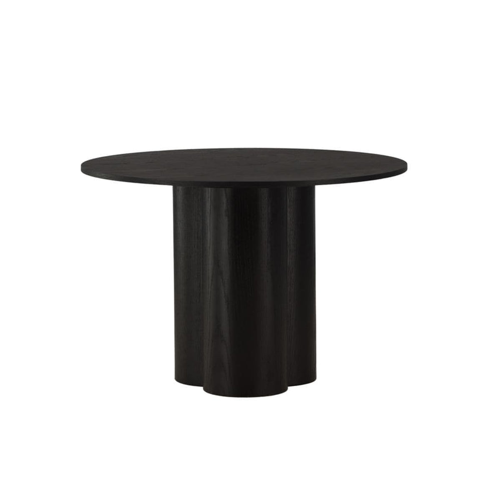 Olivia Mocca Round Dining Table | Scandinavian MDF with Cylindrical Legs