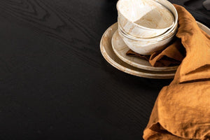 Olivia Mocca Round Dining Table | Scandinavian MDF with Cylindrical Legs