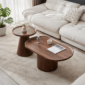 Osric Mid - Century Modern Wooden Coffee Table Set – Contemporary Nesting Tables for Living Room, Stylish Wooden Center Table Set with Durable Build & Elegant Finish - Sleek Furniture