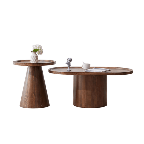 Osric Mid - Century Modern Wooden Coffee Table Set – Contemporary Nesting Tables for Living Room, Stylish Wooden Center Table Set with Durable Build & Elegant Finish - Sleek Furniture