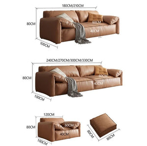 Otto L411 Three Seater Modular Sofa – Contemporary Leathaire Upholstered Couch with High Density Sponge Cushioning, Modern Living Room Seating - Sleek Furniture