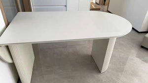 Pacheco Foldable Oval Dining Table – Cream Sintered Stone Top with Wooden Base, Modern Extendable Dining Table for 4–6 Seater Dining Rooms - Sleek Furniture