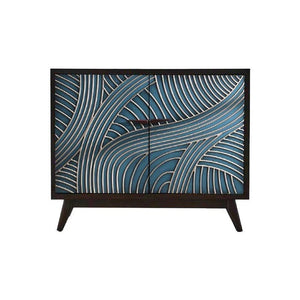 Pavia Walnut Sideboard Cabinet with Metal Legs, Modern Storage Unit for Living Room, Dining Room & Hallway - Sleek Furniture