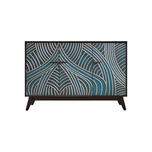 Pavia Walnut Sideboard Cabinet with Metal Legs, Modern Storage Unit for Living Room, Dining Room & Hallway - Sleek Furniture