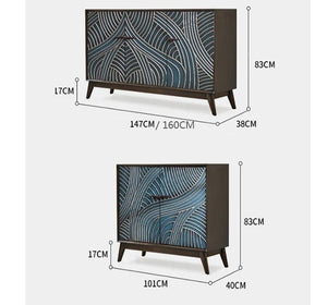Pavia Walnut Sideboard Cabinet with Metal Legs, Modern Storage Unit for Living Room, Dining Room & Hallway - Sleek Furniture