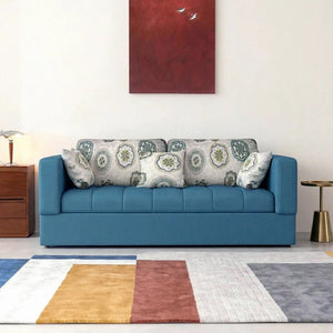 Pérez Two Seater Sofa Bed with Bunk Bed Function, Linen Upholstered Convertible Sofa Bed, Space Saving Pull-Out Sleeper Couch for Living Room & Guest Room - Sleek Furniture