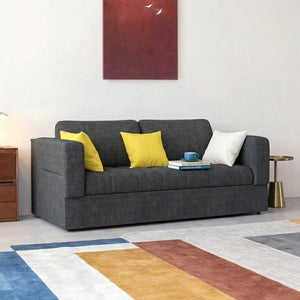 Pérez Two Seater Sofa Bed with Bunk Bed Function, Linen Upholstered Convertible Sofa Bed, Space Saving Pull-Out Sleeper Couch for Living Room & Guest Room - Sleek Furniture