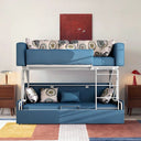 Pérez Two Seater Sofa Bed with Bunk Bed Function, Linen Upholstered Convertible Sofa Bed, Space Saving Pull-Out Sleeper Couch for Living Room & Guest Room - Sleek Furniture