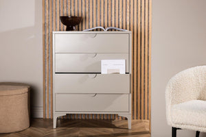 Piring 4-Drawer Beige Steel Cabinet | Modern Office & Home Storage Solution